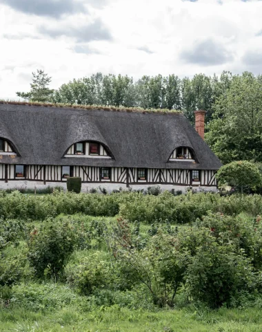 Chaumiere_et_verger_a_Heurteauville_