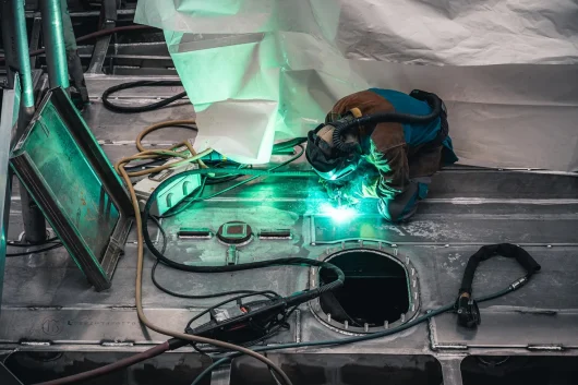 Multiple perspectives: welding in Normandy